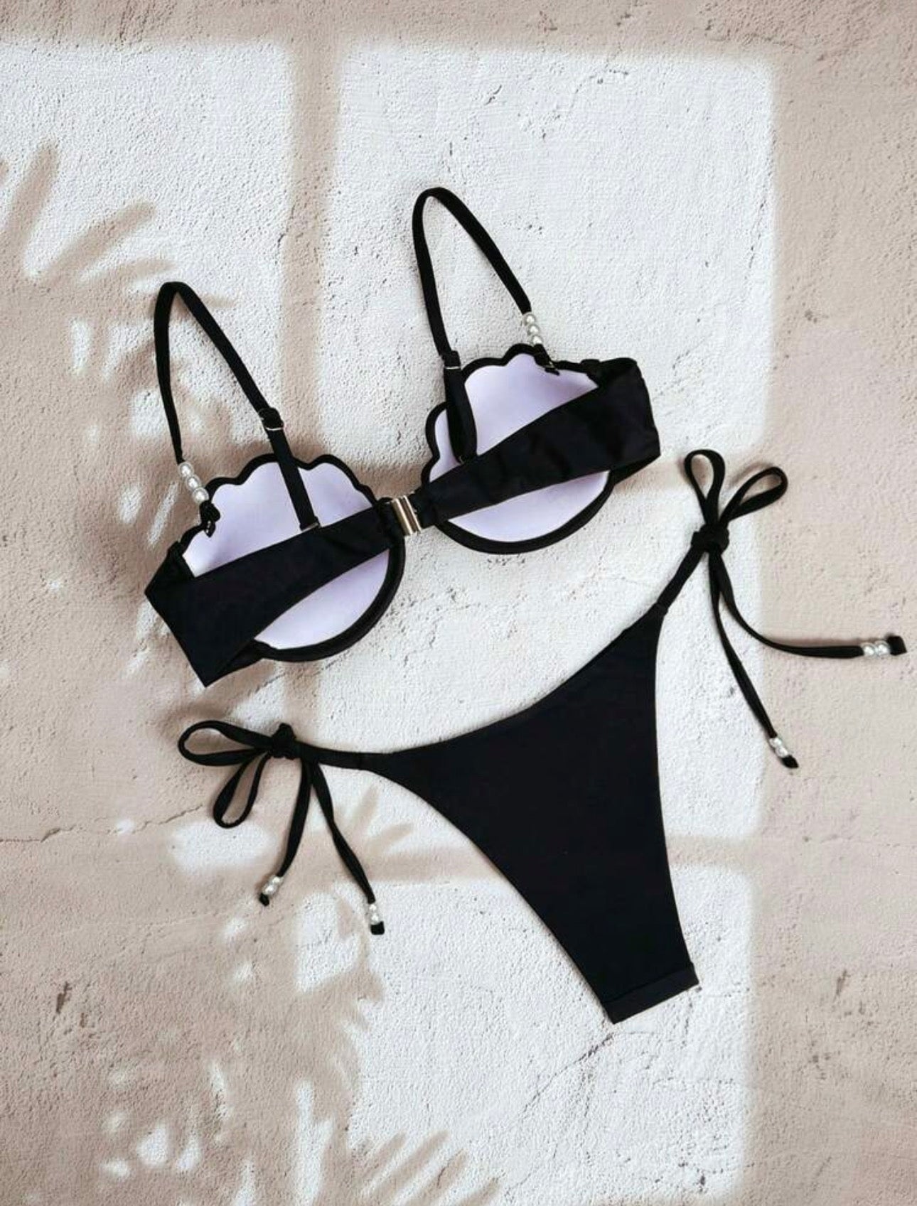 Bikini black sand