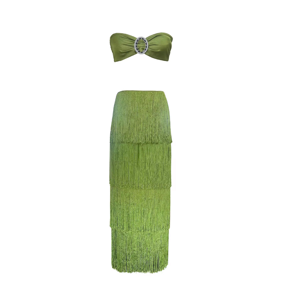 Conjunto verde tropical