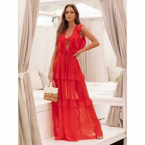 Vestido de playa - Red vibes beach dress Marraketch
