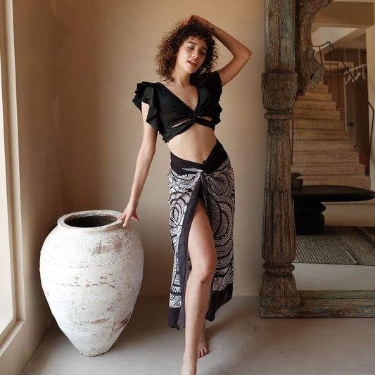 Traje de baño - Sweek black 3 set cover up bikini Marraketch