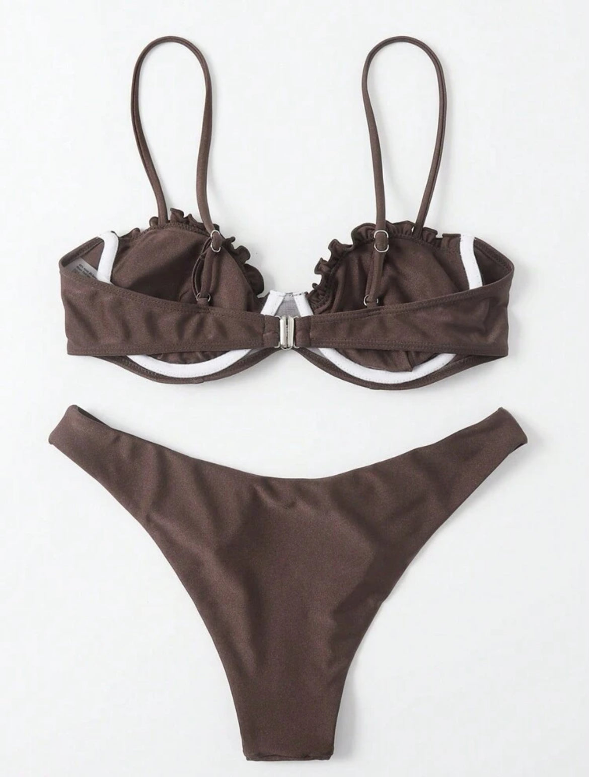 Brown suit set bikini