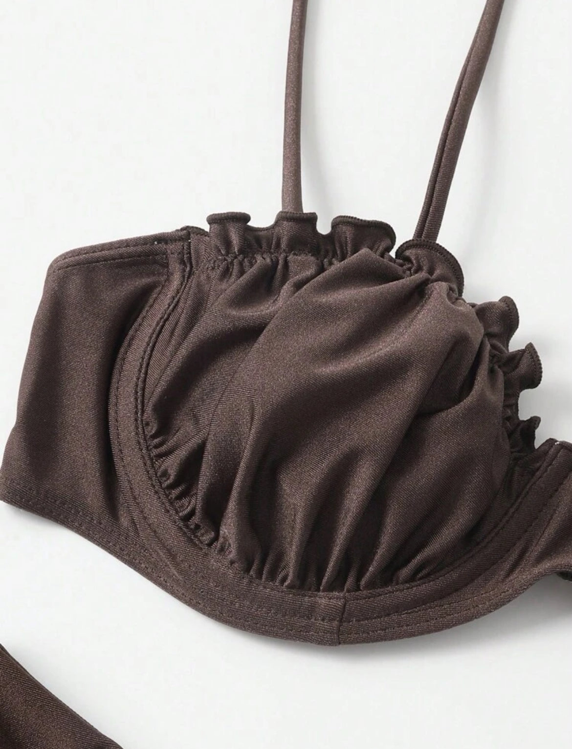 Brown suit set bikini