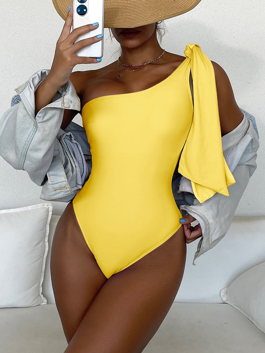 Spring & yellow one piece swimsuit - Little waves collection