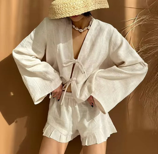 Arena dorada conjunto de verano