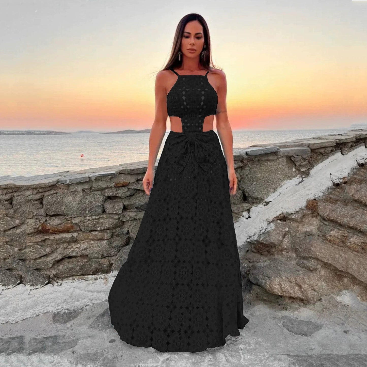 Palmera negra conjunto de verano