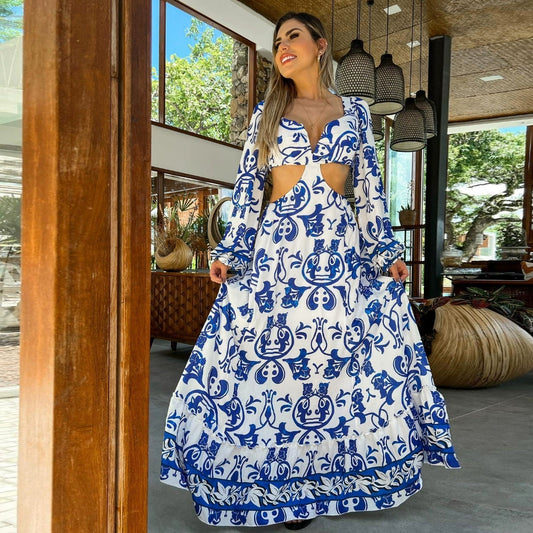 Cielo marino vestido de verano