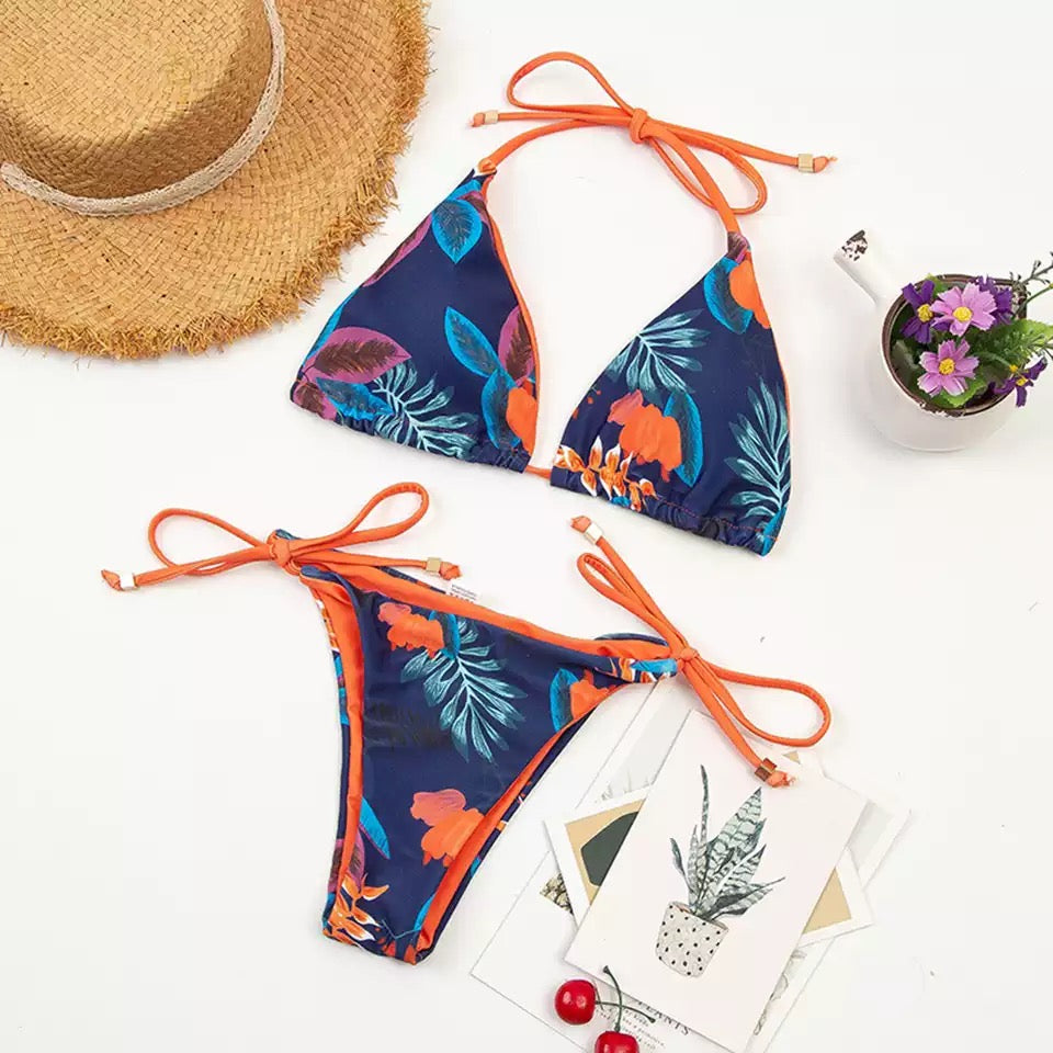 Tropical orange bikini