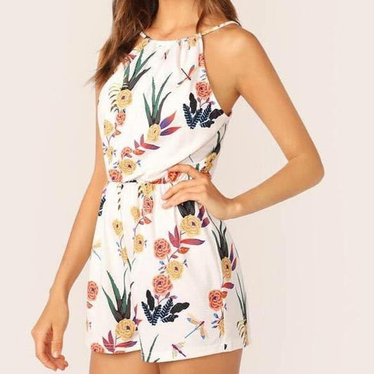 Floral print beach dress